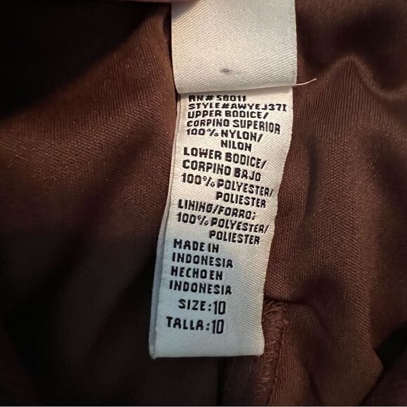 NWT! Sangria brown midi mesh dress - Picture 5 of 12